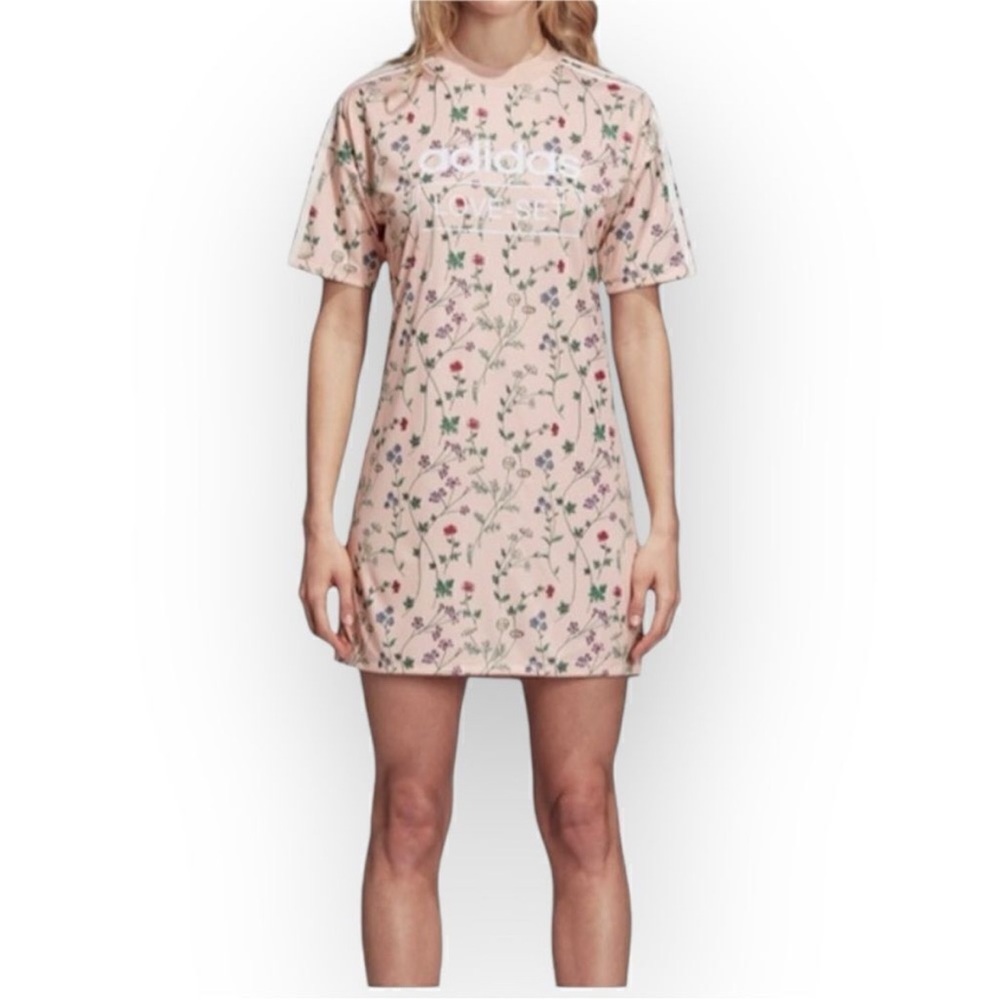 Adidas Pastel Floral Mini Dress